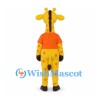 Yellow Giraffe Mascot Costume with Orange T-Shirt