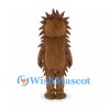 Brown Hedgehog Mascot Costume with Spiky Back
