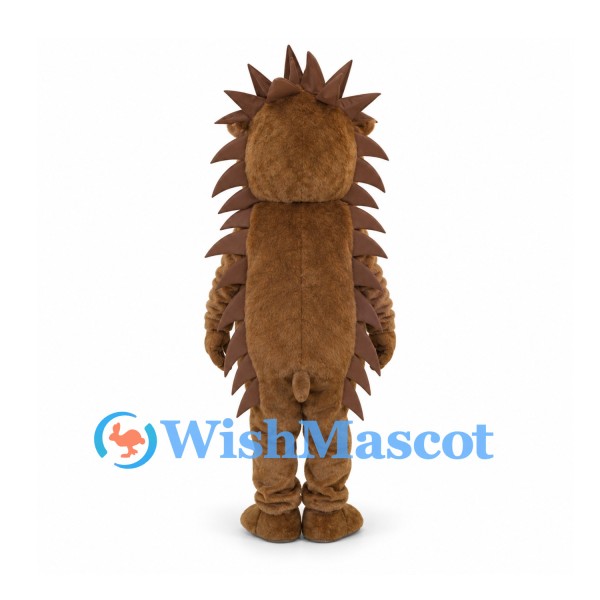 Brown Hedgehog Mascot Costume with Spiky Back