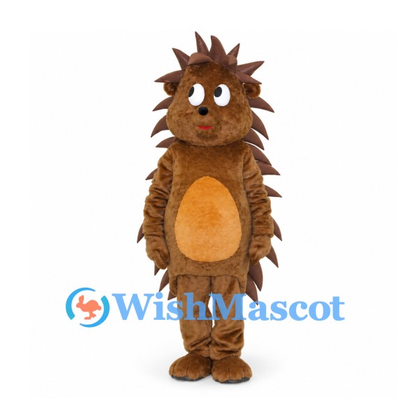 Brown Hedgehog Mascot Costume with Spiky Back