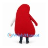Red Kidney Mascot Costume with Smiling Face