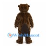 Brown Beaver Mascot Costume with Large Front Teeth and Flat Tail