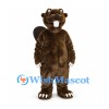 Brown Beaver Mascot Costume with Large Front Teeth and Flat Tail