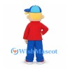 Boy Mascot Costume with Blue Cap and Red Sweatshirt