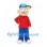 Boy Mascot Costume with Blue Cap and Red Sweatshirt