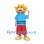 Boy Mascot Costume with Yellow Spiky Hair and Blue Shirt