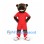 Brown Bear Mascot Costume with Red Sports Uniform