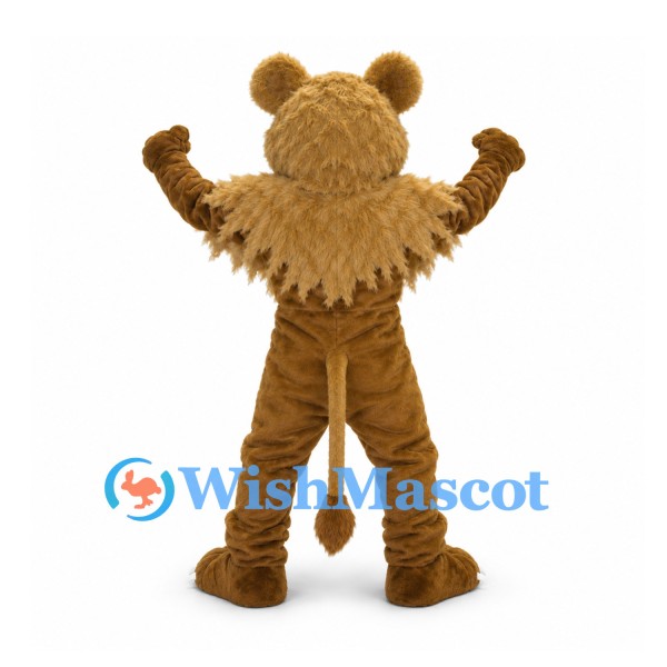 Lion Mascot Costume in Brown with Shaggy Mane