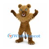 Lion Mascot Costume in Brown with Shaggy Mane