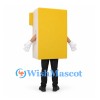 Yellow Book Mascot Costume with White Pages