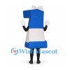 Number One Mascot Costume in Blue and White with Orange Lips