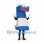 Number One Mascot Costume in Blue and White with Orange Lips
