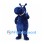 Dark Blue Hippo Mascot Costume with Upright Ears