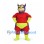 Superhero Mascot Costume with Purple Mask and Red Suit