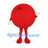 Red Circle Mascot Costume with White Gloves