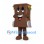 Brown Wheelie Bin Mascot Costume with Green Leaf Details