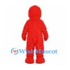 Red Walrus Mascot Costume with White Mustache and Tusks