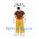 Dalmatian Mascot Costume with Brown Shirt and Yellow Trousers