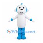 Blue and White Monkey Mascot Costume with Long Tail