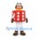 Dice Mascot Costume in Red with Pilot Helmet
