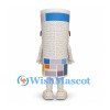 Mosaic Tile Roll Mascot Costume with Round Glasses