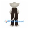 Gray Mouse Mascot Costume with Brown Overalls