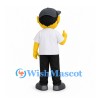 Boy Mascot Costume with Black Cap and White T-Shirt