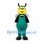 Bee Mascot Costume with Green Overalls and Silver Wings