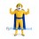 Superhero Mascot Costume in Yellow with Blue Cape