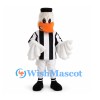 Duck Mascot Costume in White with Referee Shirt