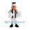 Duck Mascot Costume in White with Referee Shirt