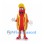 Hot Dog Mascot Costume with Yellow Cap