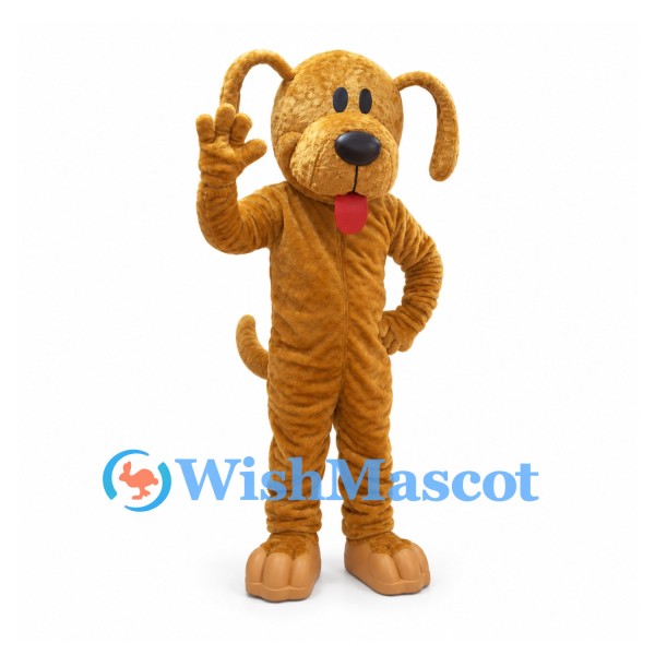 Dog Mascot Costume in Brown with Floppy Ears