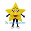 Star Mascot Costume in Yellow with Glasses