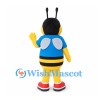 Bee Mascot Costume with Blue Shirt and Red Shoes
