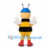 Bee Mascot Costume with Blue Cap and Red Boots