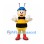 Bee Mascot Costume with Blue Cap and Red Boots