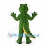 Crocodile Mascot Costume in Green with Yellow Belly