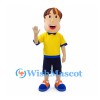 Boy Mascot Costume with Yellow Shirt and Navy Shorts