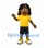 Boy Mascot Costume with Yellow Polo Shirt and Black Shorts