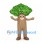 Tree Mascot Costume with Green Canopy and Brown Trunk