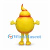 Flame Mascot Costume in Yellow and Orange