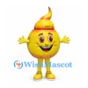 Flame Mascot Costume in Yellow and Orange