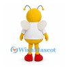 Bee Mascot Costume in Yellow with White Shirt and Red Shoes