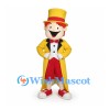 Showman Mascot Costume with Yellow Tailcoat and Top Hat