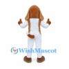 Beagle Mascot Costume in Brown and White with Floppy Ears