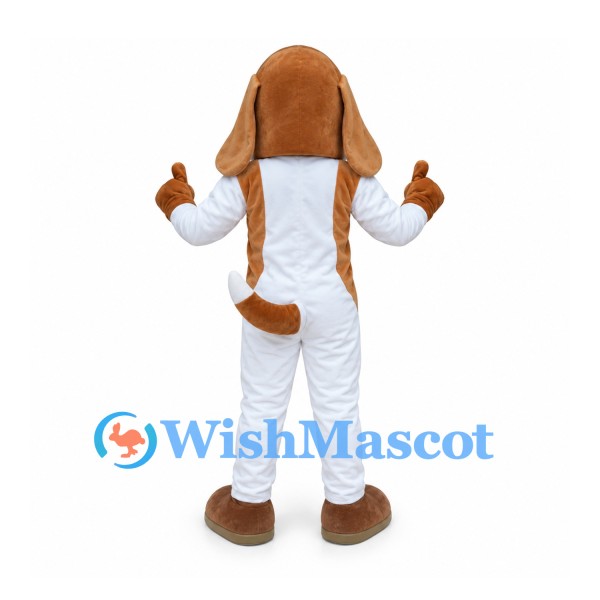 Beagle Mascot Costume in Brown and White with Floppy Ears