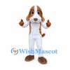Beagle Mascot Costume in Brown and White with Floppy Ears