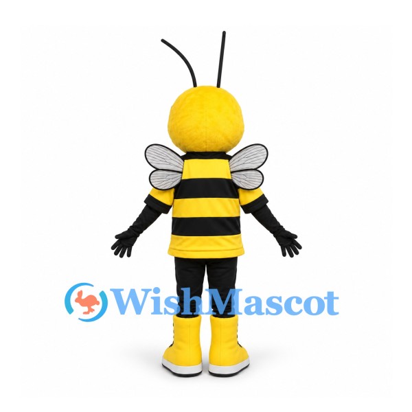 Bee Mascot Costume with Sunglasses and Yellow Striped Boots