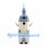 Church Tower Mascot Costume with Gray Spire and Cream Walls